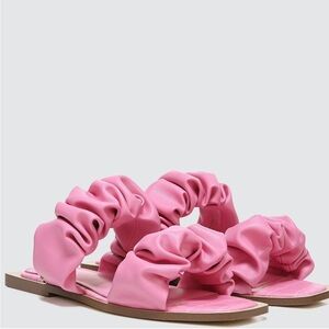NEW Circus by Sam Edelman Women's Iggy Ruched Slide Sandals PINK